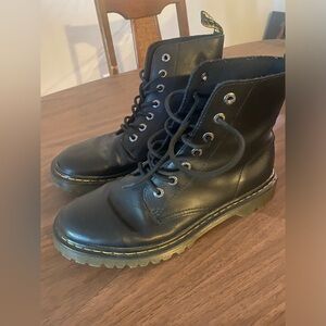 Dr Martens Black Leather Combat Boots